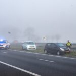 Lange file door ongeval A7 door zeer dichte mist