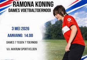 Akkrum organiseert 1e Ramona Koning Damesvoetbaltoernooi.