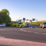 Botsing door laagstaande zon in Heerenveen